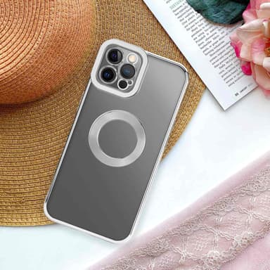 iPhone 12 PRO MAX silikondeksel Krom case