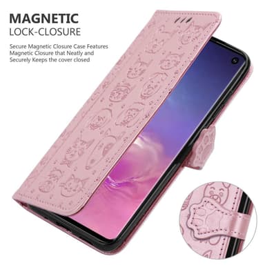 Samsung Galaxy S10 4G lommebokdeksel case (rosa)