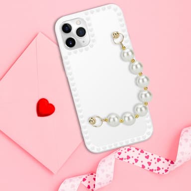 iPhone 11 PRO Deksel med kjede (hvit)