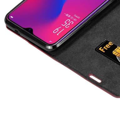 Oppo R17 lommebokdeksel case (rød)