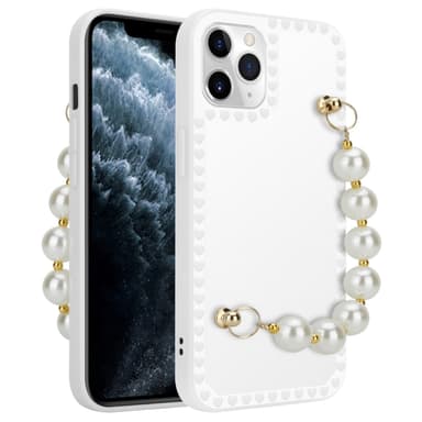 iPhone 11 PRO Deksel med kjede (hvit)