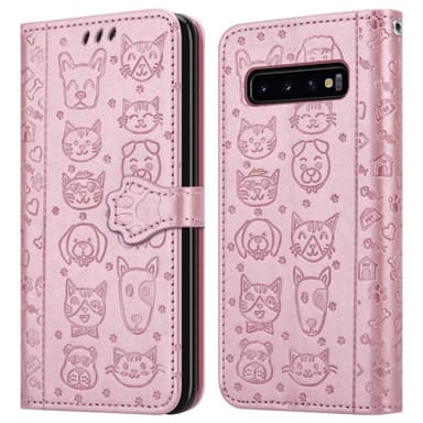 Samsung Galaxy S10 4G lommebokdeksel case (rosa)