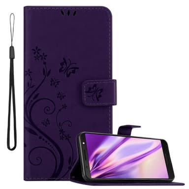 Motorola MOTO G6 PLUS lommebokdeksel Blomster (lilla)