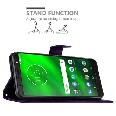 Motorola MOTO G6 PLUS lommebokdeksel Blomster (lilla)
