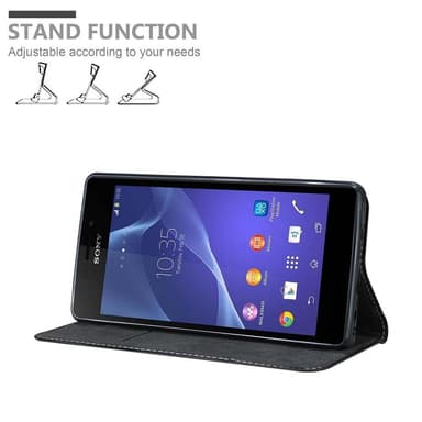 Sony Xperia M2 / M2 AQUA Deksel Case Cover (svart)