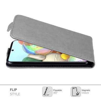 Samsung Galaxy A71 4G deksel flip cover (grå)