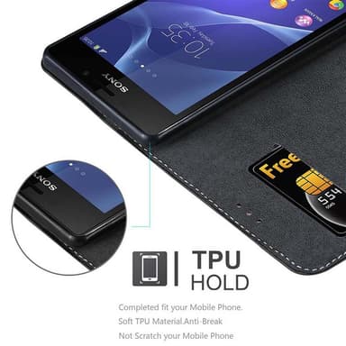 Sony Xperia M2 / M2 AQUA Deksel Case Cover (svart)
