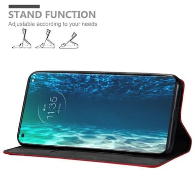 Motorola EDGE lommebokdeksel case (rød)