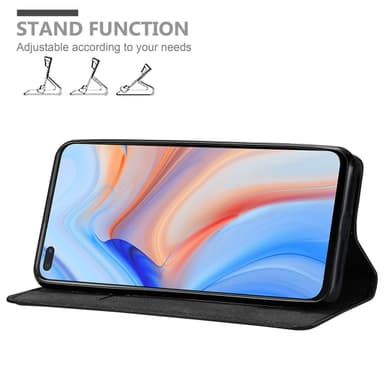 Oppo Reno4 Z lommebokdeksel case (svart)