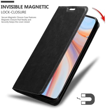 Oppo Reno4 Z lommebokdeksel case (svart)