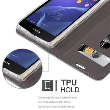 Sony Xperia Z1 COMPACT lommebokdeksel etui (grå)