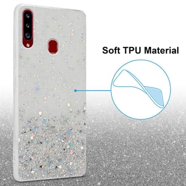 Samsung Galaxy A20s Silikondeksel Glitter