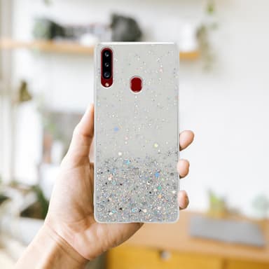 Samsung Galaxy A20s Silikondeksel Glitter