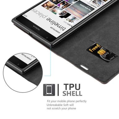 Nokia Lumia 1520 lommebokdeksel case (brun)