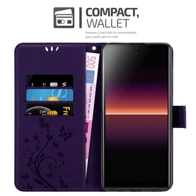 Sony Xperia L4 lommebokdeksel Blomster (Lilla)