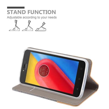 Motorola MOTO C PLUS lommebokdeksel etui (grå)