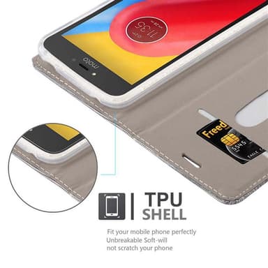 Motorola MOTO C PLUS lommebokdeksel etui (grå)
