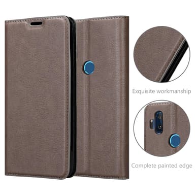 Motorola ONE HYPER lommebokdeksel case (brun)