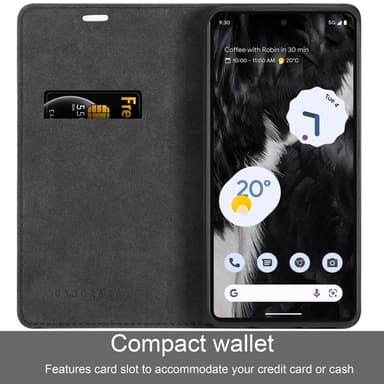Google PIXEL 7 lommebokdeksel case (svart)