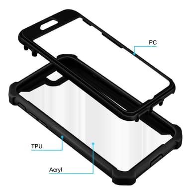 iPhone 7 / 7S / 8 / SE 2020 Deksel Case Cover (svart)
