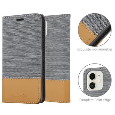 iPhone 12 MINI lommebokdeksel etui (grå)