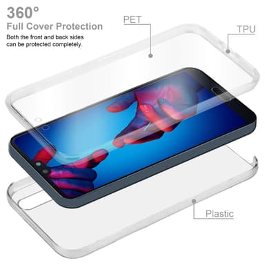 Huawei P20 Deksel 360 Case Cover (gjennomsiktig)