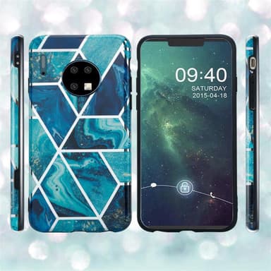 Huawei MATE 30 lommebokdeksel etui (blå)