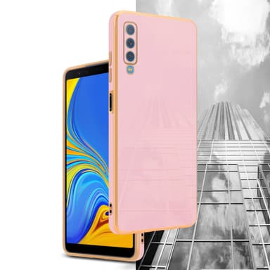 Samsung Galaxy A7 2018 silikondeksel case (rosa)