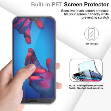 Huawei P20 Deksel 360 Case Cover (gjennomsiktig)
