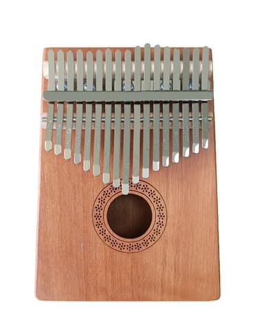 Kalimba Thumb Piano laget av mahognitre (mørkebrunt)