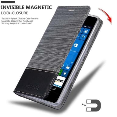 Nokia Lumia 550 lommebokdeksel etui (grå)