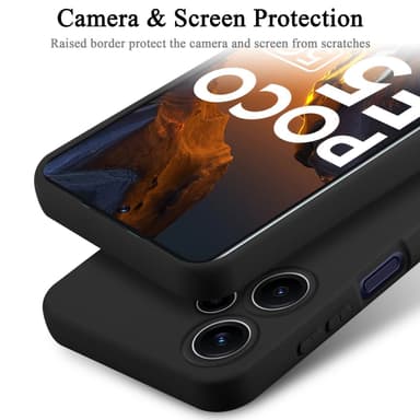 Xiaomi Poco F5 silikondeksel case (svart)