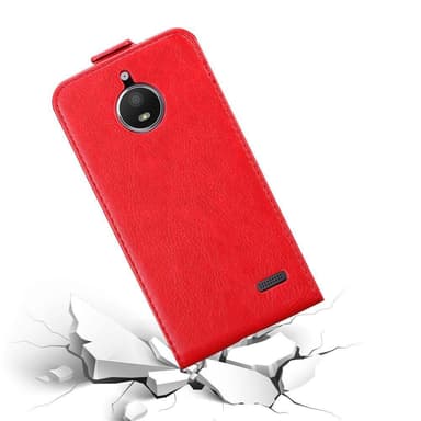 Motorola MOTO E4 deksel flip cover (rød)