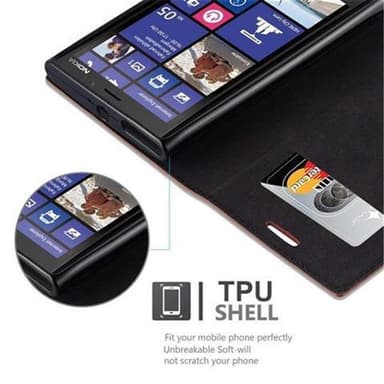 Nokia Lumia 920 lommebokdeksel case (brun)