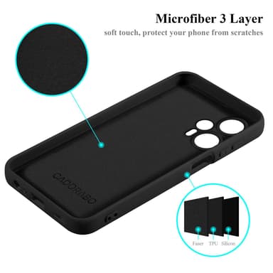 Xiaomi Poco F5 silikondeksel case (svart)