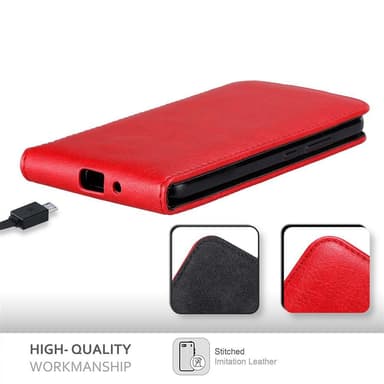 Motorola MOTO E4 deksel flip cover (rød)