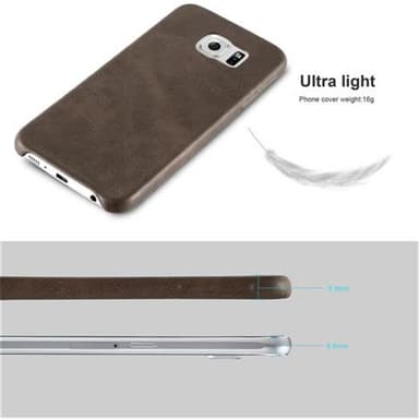 Samsung Galaxy S6 Hardt Deksel Cover (brun)