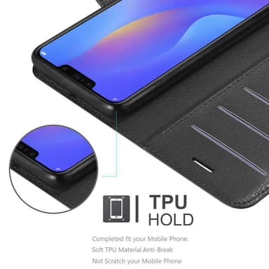 Huawei P SMART PLUS 2019 Deksel Etui Case (svart)