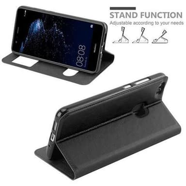 Huawei P10 LITE lommebokdeksel cover (svart)