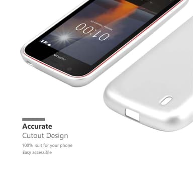Deksel Nokia 1 2018 Case Cover (sølv)