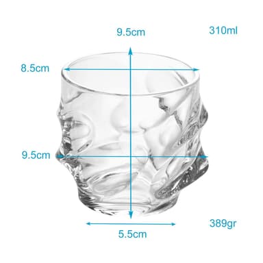 4x Whiskyglass Gammeldags Whisky Krystallglass