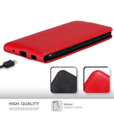 HTC U PLAY deksel flip cover (rød)