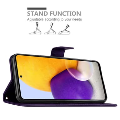 Samsung Galaxy A73 5G lommebokdeksel Blomster (lilla)