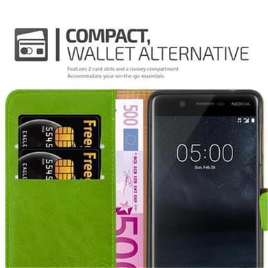 Nokia 5 2017 lommebokdeksel etui (grønn)