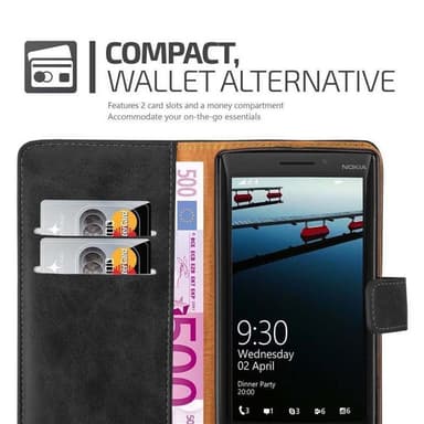 Nokia Lumia 929 / 930 lommebokdeksel etui (svart)
