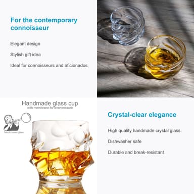 4x Whiskyglass Gammeldags Whisky Krystallglass