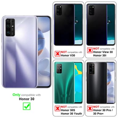 Honor 30 lommebokdeksel etui (grå)