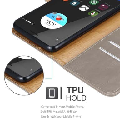 ZTE Blade V7 lommebokdeksel etui (brun)
