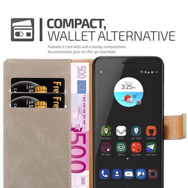 ZTE Blade V7 lommebokdeksel etui (brun)