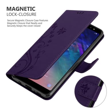 Samsung Galaxy A6 PLUS 2018 lommebokdeksel Blomster